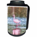 3dRose Taiche - Watercolor Painting - Flamingos - Lesser Flamingo - Can Cooler Bottle Wrap (cc_275663)