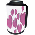 3dRose Taiche - Vector - Pink Hearts - Pink Hearts - Can Cooler Bottle Wrap (cc_275675)
