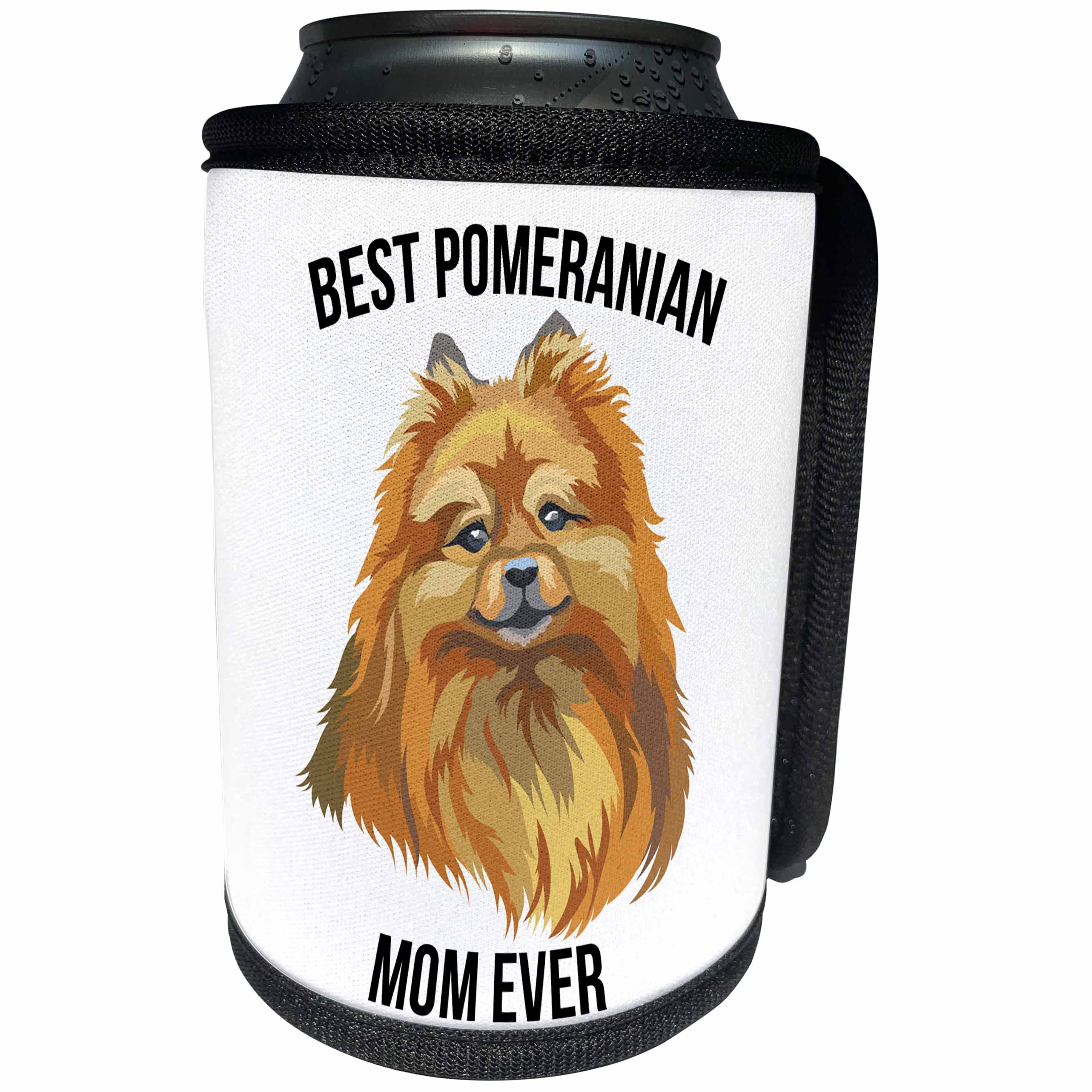 3dRose Carsten Reisinger - Illustrations - Best Pomeranian Mom Ever - Can Cooler Bottle Wrap (cc_275690)