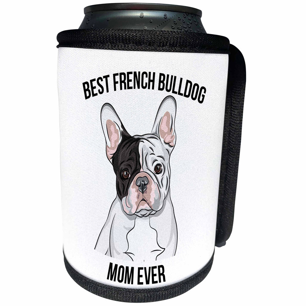 3dRose Carsten Reisinger - Illustrations - Best French Bulldog Mom Ever - Can Cooler Bottle Wrap (cc_275694)