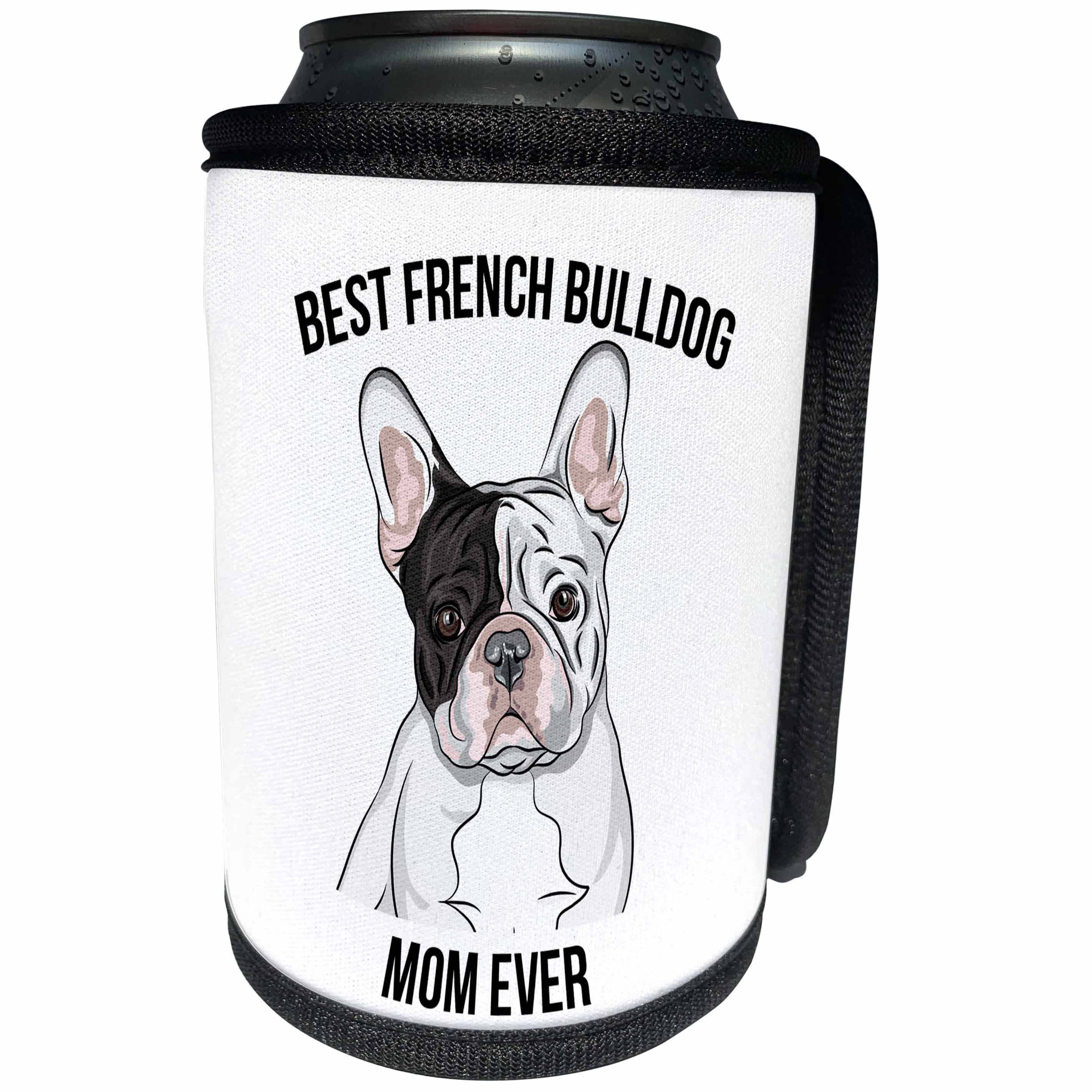 3dRose Carsten Reisinger - Illustrations - Best French Bulldog Mom Ever - Can Cooler Bottle Wrap (cc_275694)