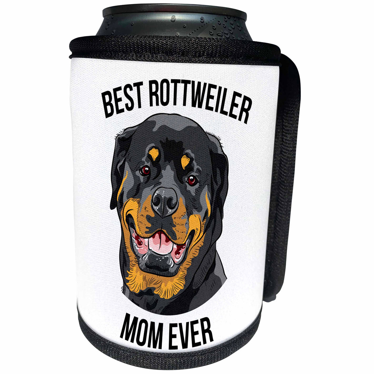 3dRose Carsten Reisinger - Illustrations - Best Rottweiler Mom Ever - Can Cooler Bottle Wrap (cc_275695)