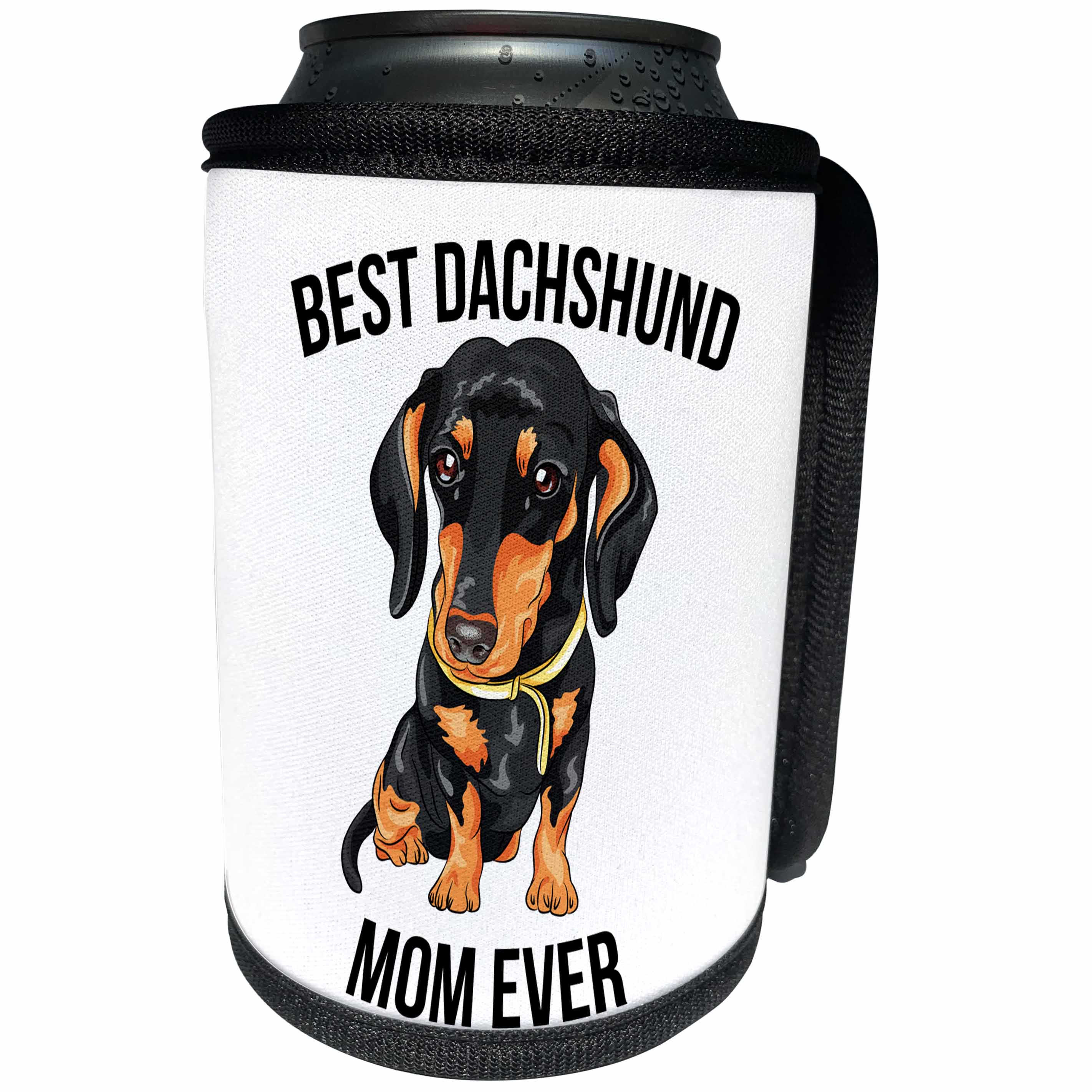 3dRose Carsten Reisinger - Illustrations - Best Dachshund Mom Ever - Can Cooler Bottle Wrap (cc_275696)