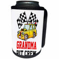 3dRose Carsten Reisinger - Illustrations - Pit Crew Grandma Funny Car Race Theme Birthday Party Host - Can Cooler Bottle Wrap (cc_275706)
