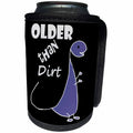 3dRose All Smiles Art Funny - Funny Cool Brontosaurus Dinosaur Older than Dirt Cartoon - Can Cooler Bottle Wrap (cc_275714)