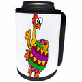 3dRose All Smiles Art Easter - Cute Funny Rubber Chicken with Easter egg Cartoon - Can Cooler Bottle Wrap (cc_275722)