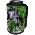 3dRose Sven Herkenrath Animal - A Close up Photo of a Cute Zebra Wildlife - Can Cooler Bottle Wrap (cc_275857)
