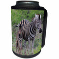 3dRose Sven Herkenrath Animal - A Photo of a Zebra and its Foal Animal Family - Can Cooler Bottle Wrap (cc_275869)