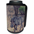 3dRose Sven Herkenrath Animal - A Photo of a Dark Warthog Soft Filter Wildlife Photography - Can Cooler Bottle Wrap (cc_275897)