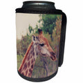 3dRose Sven Herkenrath Animal - Photo of a Cute Giraffe With Trees in the Background - Can Cooler Bottle Wrap (cc_275904)