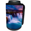 3dRose Sven Herkenrath Nature - A Soft Photograph of a Beautiful Waterfall in Bright Colors - Can Cooler Bottle Wrap (cc_275952)