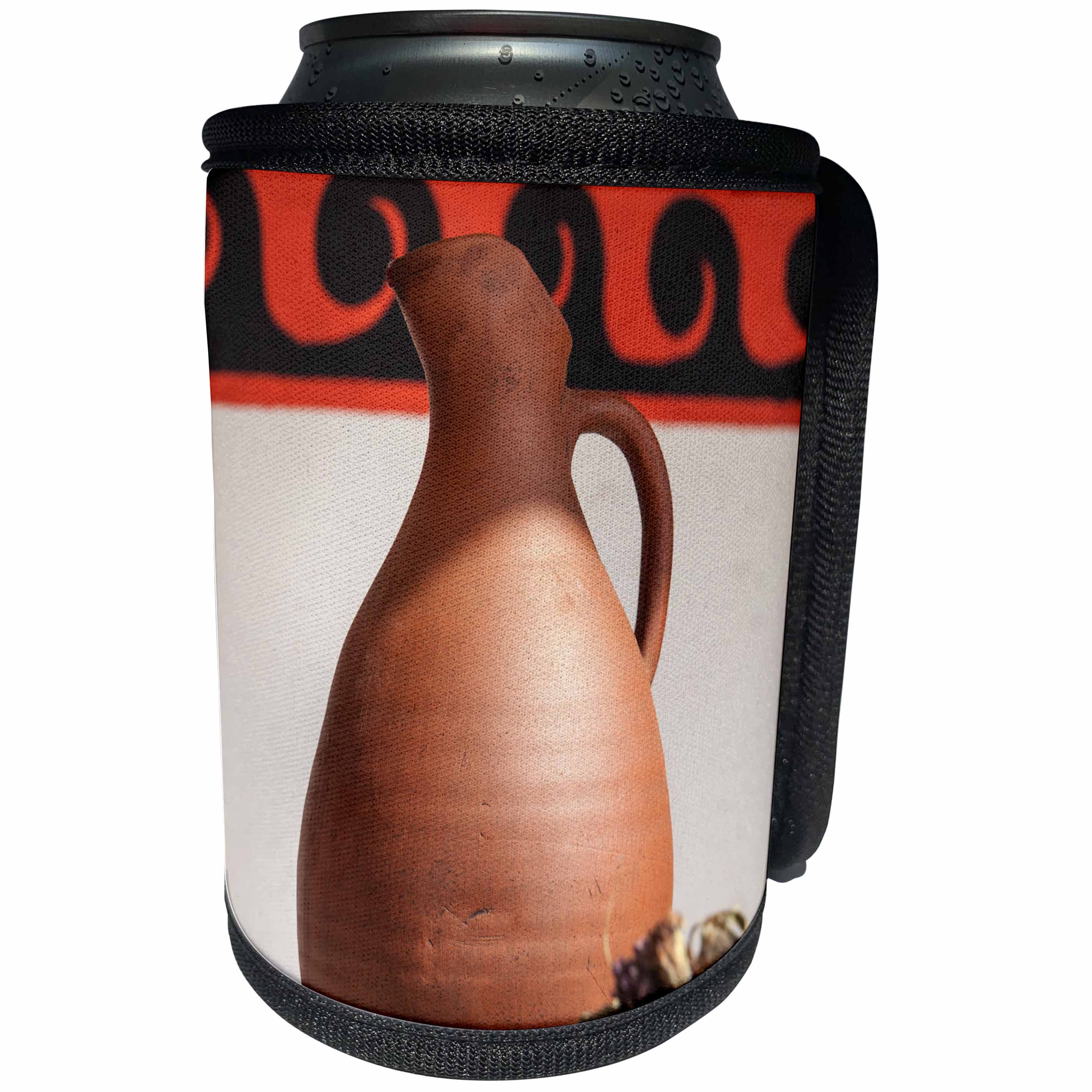 3dRose Alexis Photography - Objects Amphpora - Replica of an ancient pitcher made of clay, ancient Greek ornament - Can Cooler Bottle Wrap (cc_276020)