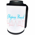 3dRose Alexis Design - American Beaches - American Beaches - Hapuna Beach, Hawaii, blue, red on white - Can Cooler Bottle Wrap (cc_276043)