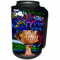 3dRose Alexis Photography - Seasons Summer - Colorful Garden urn with Plants and Petunia Flowers - Can Cooler Bottle Wrap (cc_276059)