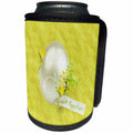 3dRose Beverly Turner Easter Design and Photography - Decorated Easter Egg with Tulips and Pearl Design, Happy Easter - Can Cooler Bottle Wrap (cc_276134)