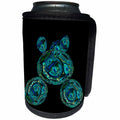 3dRose Jaclinart Steampunk Cogs Gears Wheels Space Retro Psychedelic Military Fantasy Spaceship - Steampunk military blue tank floating in space on black background - Can Cooler Bottle Wrap (cc_27614)