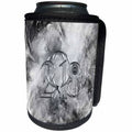 3dRose Beverly Turner Graduation Design - 2018 Metal Look Grad Ribbon, Diploma Leaning on the Number One, Silver - Can Cooler Bottle Wrap (cc_276149)