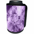 3dRose Beverly Turner Graduation Design - 2018 Metal Look Grad Ribbon, Diploma Leaning on the Number One, Purple - Can Cooler Bottle Wrap (cc_276153)