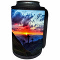 3dRose Beverly Turner Easter Design and Photography - Three Crosses at Sunrise in the Mountains - Can Cooler Bottle Wrap (cc_276190)