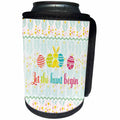 3dRose Beverly Turner Easter Design and Photography - Let the hunt begin, Bunny with Eggs on Tulip Design, Pastels - Can Cooler Bottle Wrap (cc_276192)
