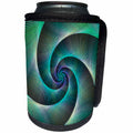 3dRose Andrea Haase Abstract - Abstract Spiral Graphic In Shades Of Blue And Green - Can Cooler Bottle Wrap (cc_276199)
