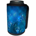 3dRose Andrea Haase Abstract - Soap Bubbles Floating On Blue Background - Can Cooler Bottle Wrap (cc_276203)