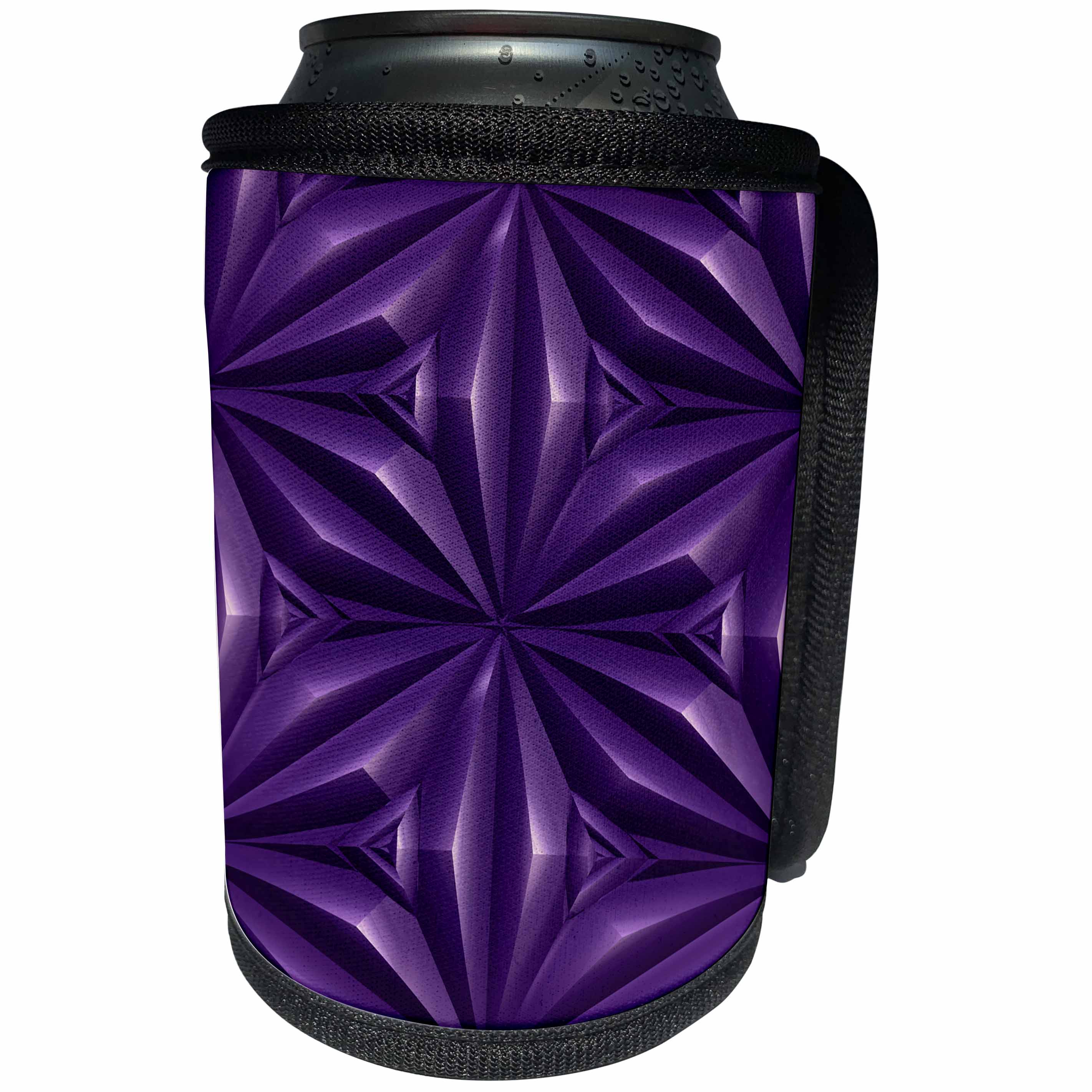 3dRose Andrea Haase Allover Pattern - Image Of Engraved Ornament Surface In Purple - Can Cooler Bottle Wrap (cc_276208)