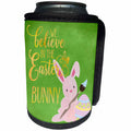 3dRose Andrea Haase Art Illustration - Funny Cute Easter Bunny Illustration With Typography - Can Cooler Bottle Wrap (cc_276229)