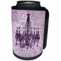 3dRose Andrea Haase Art Illustration - Nostalgic Chandelier Illustration In Pastel Faded Pink - Can Cooler Bottle Wrap (cc_276282)