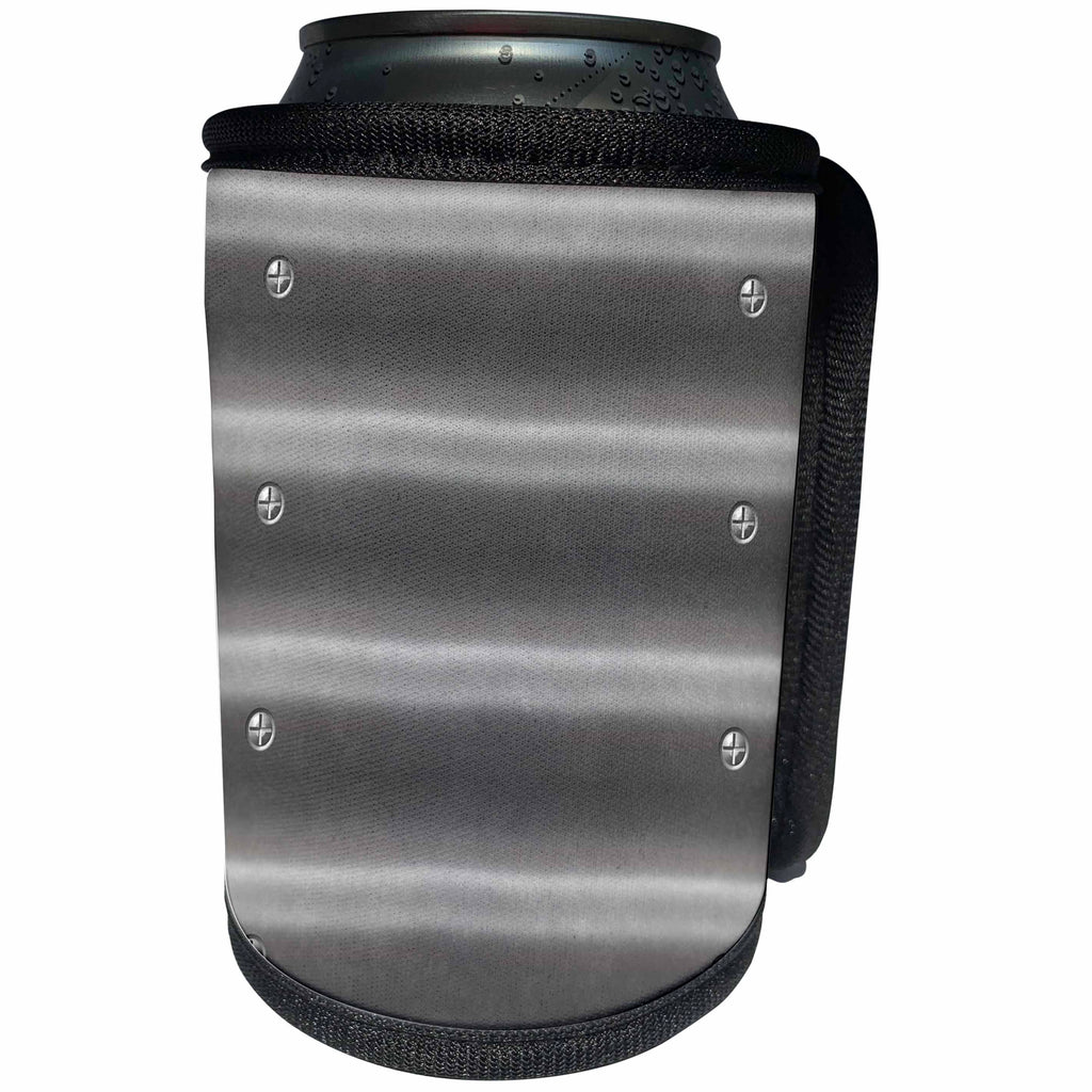 3dRose Andrea Haase Allover Pattern - Corrugated Bleach With Rivets - Can Cooler Bottle Wrap (cc_276337)