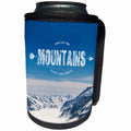 3dRose Andrea Haase Inspirational Typography - Aim For The Mountains Do Not Look Back Quote On Mountain Photo - Can Cooler Bottle Wrap (cc_276354)