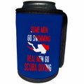 3dRose Andrea Haase Inspirational Typography - Some Men Go Swimming Real Men Go Scuba Diving Typography - Can Cooler Bottle Wrap (cc_276357)