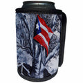 3dRose Melissa A. Torres Art Puerto Rican Art - Image of Puerto Rican Flag and black and white tree - Can Cooler Bottle Wrap (cc_276398)
