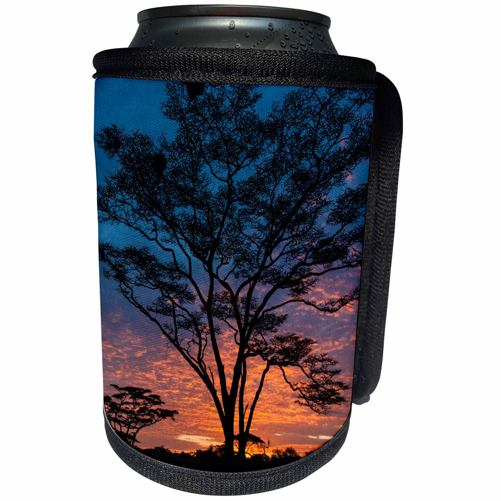 3dRose Danita Delimont - Sunrises - Africa. Tanzania. Morning sunrise at Ndutu, Serengeti National Park. - Can Cooler Bottle Wrap (cc_276597)