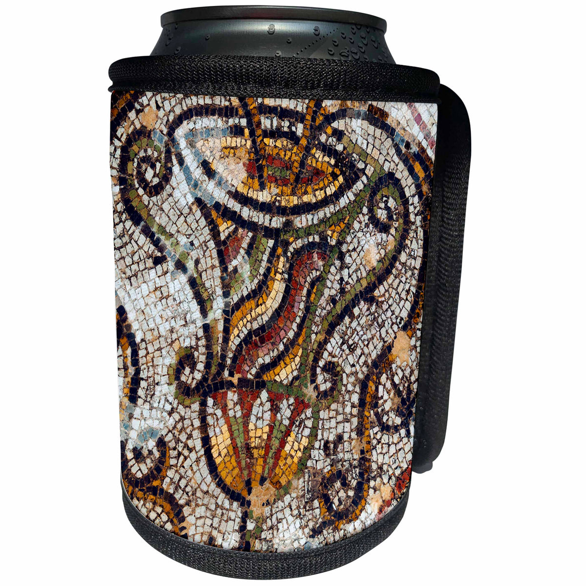 3dRose Danita Delimont - Artwork - Jar Mosaic, New House Of Hunt, Bulla Regia Archaeology Site, Tunisia - Can Cooler Bottle Wrap (cc_276611)