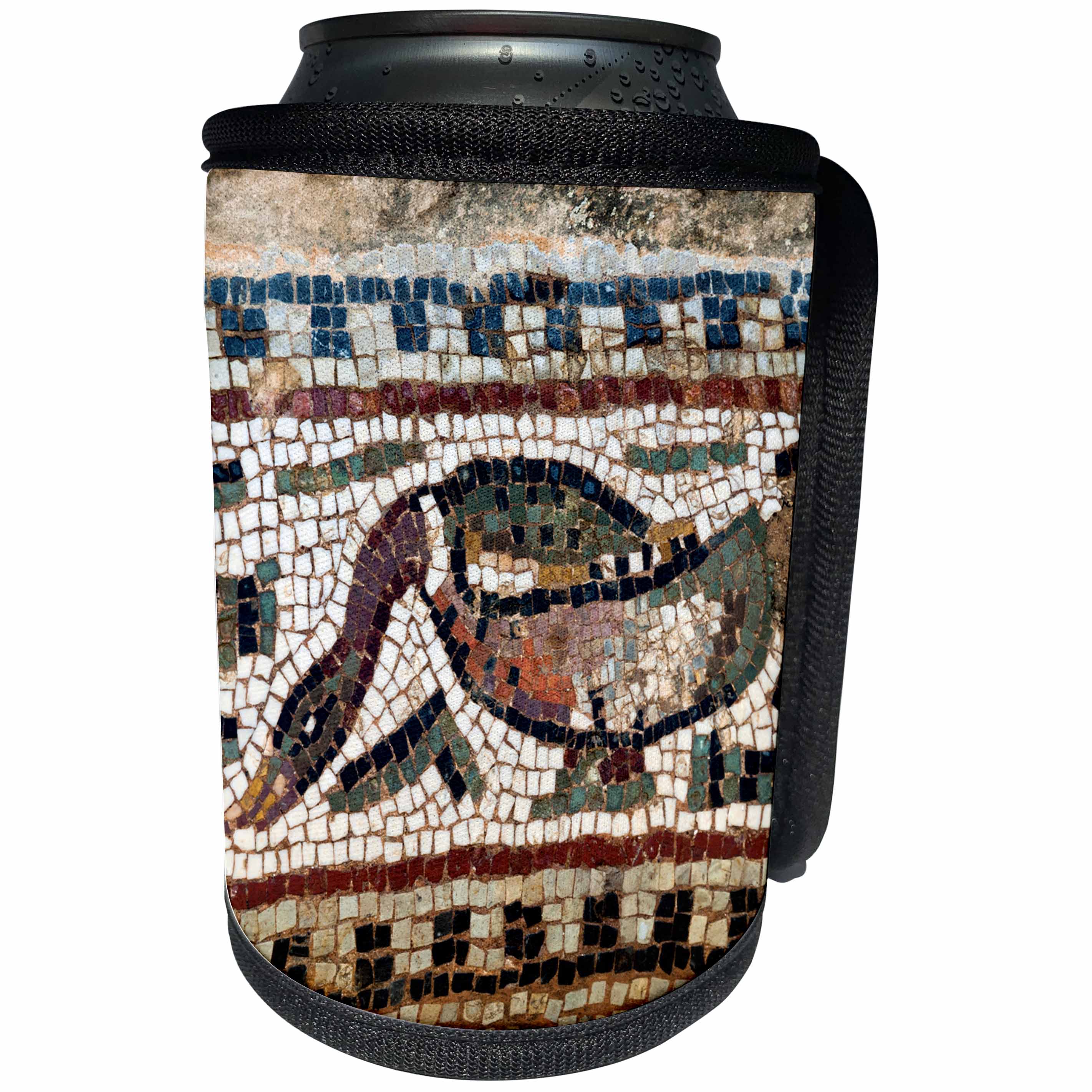 3dRose Danita Delimont - Artwork - Detail of the Amphitrite Roman mosaic, House of Amphitrite, Tunisia - Can Cooler Bottle Wrap (cc_276620)