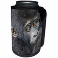 3dRose Danita Delimont - Baby animals - Africa, Uganda, Bwindi Impenetrable Forest. Mountain gorilla baby. - Can Cooler Bottle Wrap (cc_276637)