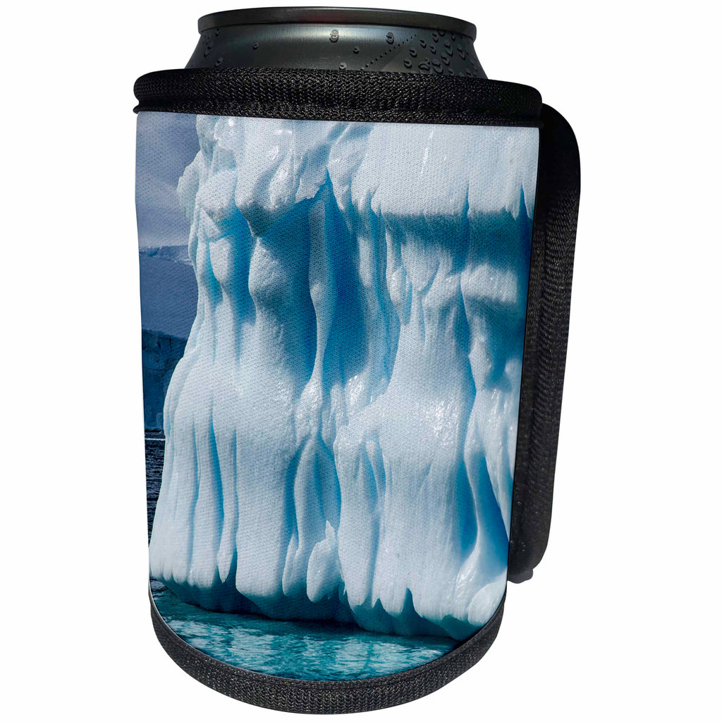 3dRose Danita Delimont - Icebergs - Antarctica, Gerlach Strait, blue ice formation - Can Cooler Bottle Wrap (cc_276674)