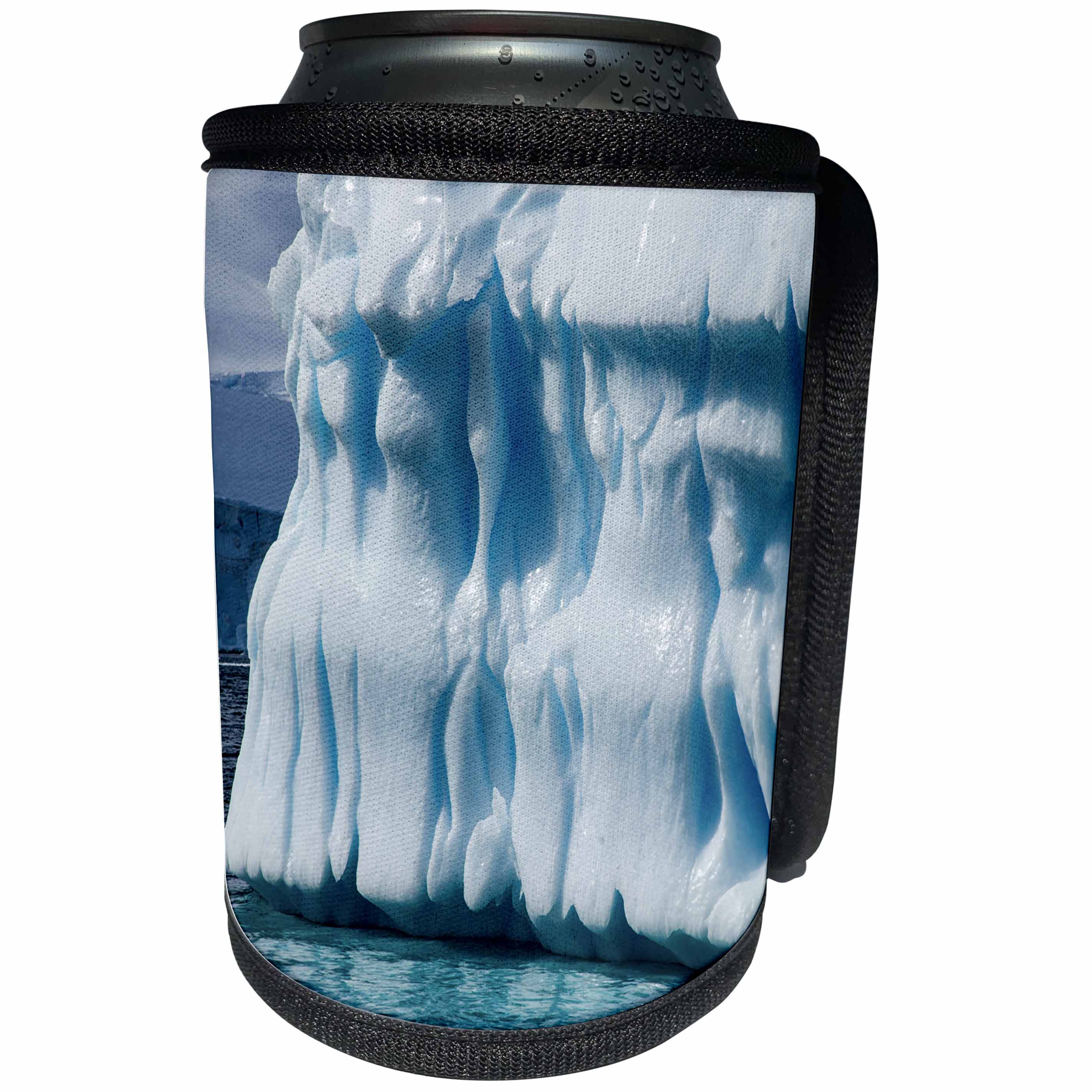 3dRose Danita Delimont - Icebergs - Antarctica, Gerlach Strait, blue ice formation - Can Cooler Bottle Wrap (cc_276674)