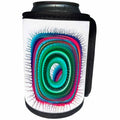 3dRose Jaclinart Surreal Space Alien Fantasy Psychedelic Eye - Surreal sci fi green and pink eyeball alien floating on a white background - Can Cooler Bottle Wrap (cc_27668)