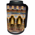 3dRose Danita Delimont - Buddhim - Bhutan. Spinning prayer wheels along a temple wall. - Can Cooler Bottle Wrap (cc_276690)