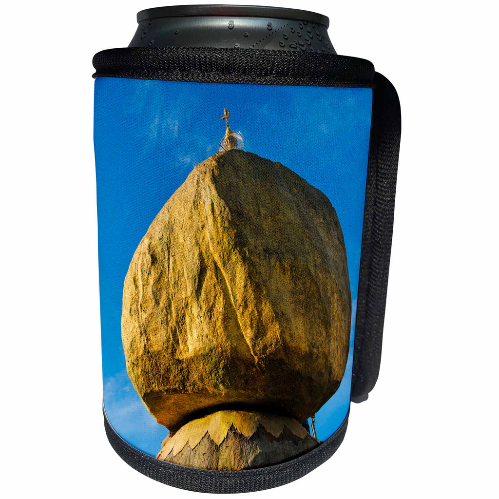 3dRose Danita Delimont - Temples - Kyaiktiyo Pagoda on Gold Rock, Mon State, Myanmar - Can Cooler Bottle Wrap (cc_276695)