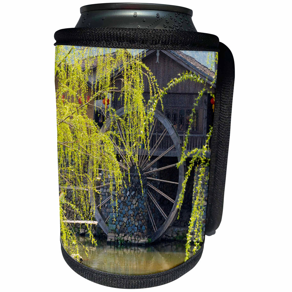 3dRose Danita Delimont - China - Weeping willow hide water in Yunshuiyao Village, Fujian, China - Can Cooler Bottle Wrap (cc_276740)