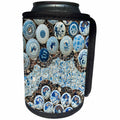 3dRose Danita Delimont - Patterns - Blue and white chinaware in the Porcelain House, Tianjin, China - Can Cooler Bottle Wrap (cc_276758)
