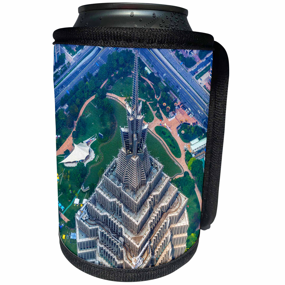 3dRose Danita Delimont - Cities - Jin Mao Tower Skyscraper in Liujiashui District, Shanghai, China. - Can Cooler Bottle Wrap (cc_276768)