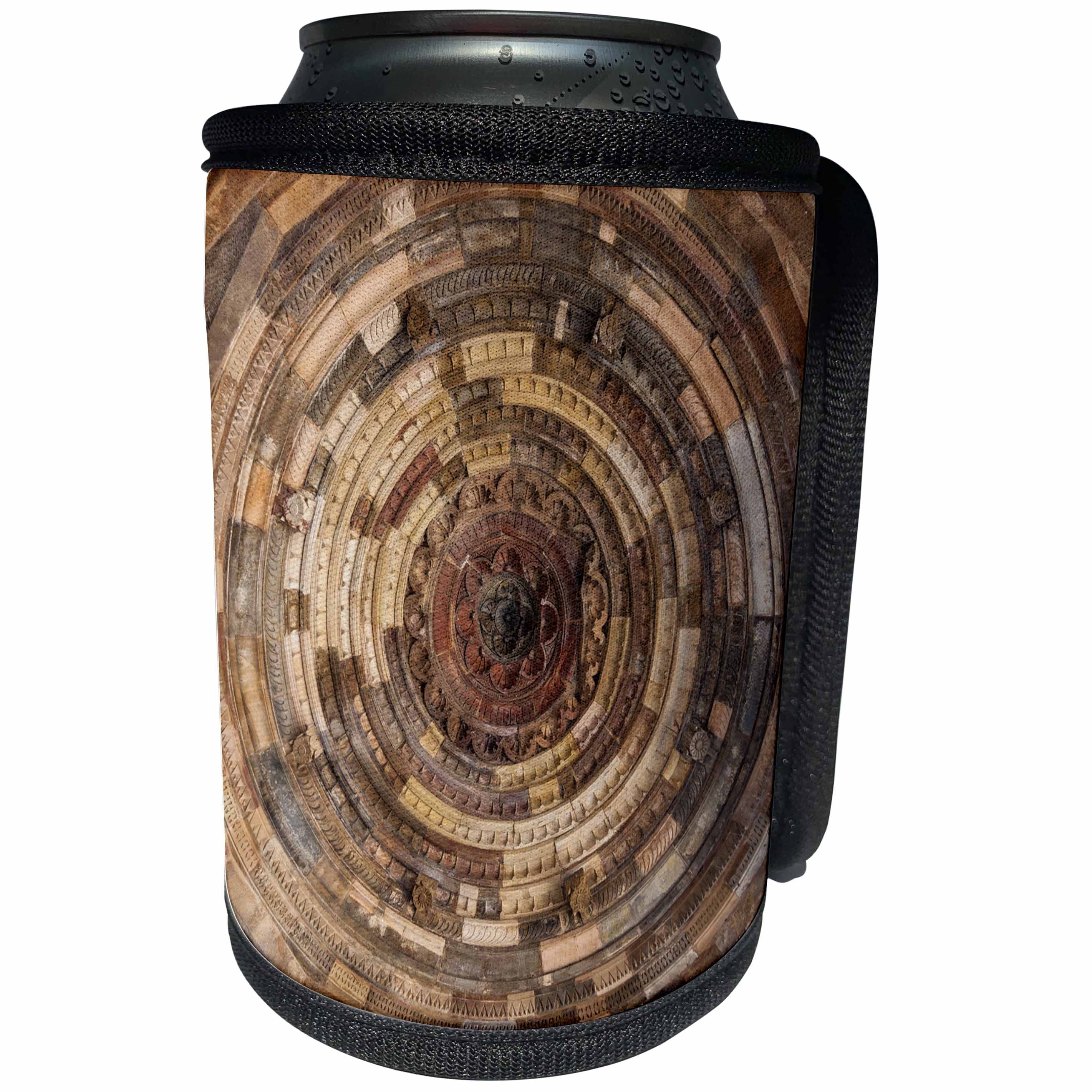 3dRose Danita Delimont - Patterns - India, New Delhi, Ceiling at Qtub Minar of the Alai Darwaza complex - Can Cooler Bottle Wrap (cc_276788)
