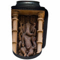 3dRose Danita Delimont - Temples - India. Hindu temples at Khajuraho, elephant deity carving. - Can Cooler Bottle Wrap (cc_276793)