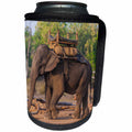 3dRose Danita Delimont - Elephants - India. Asian elephant used in safaris at Bandhavgarh Tiger Reserve. - Can Cooler Bottle Wrap (cc_276801)