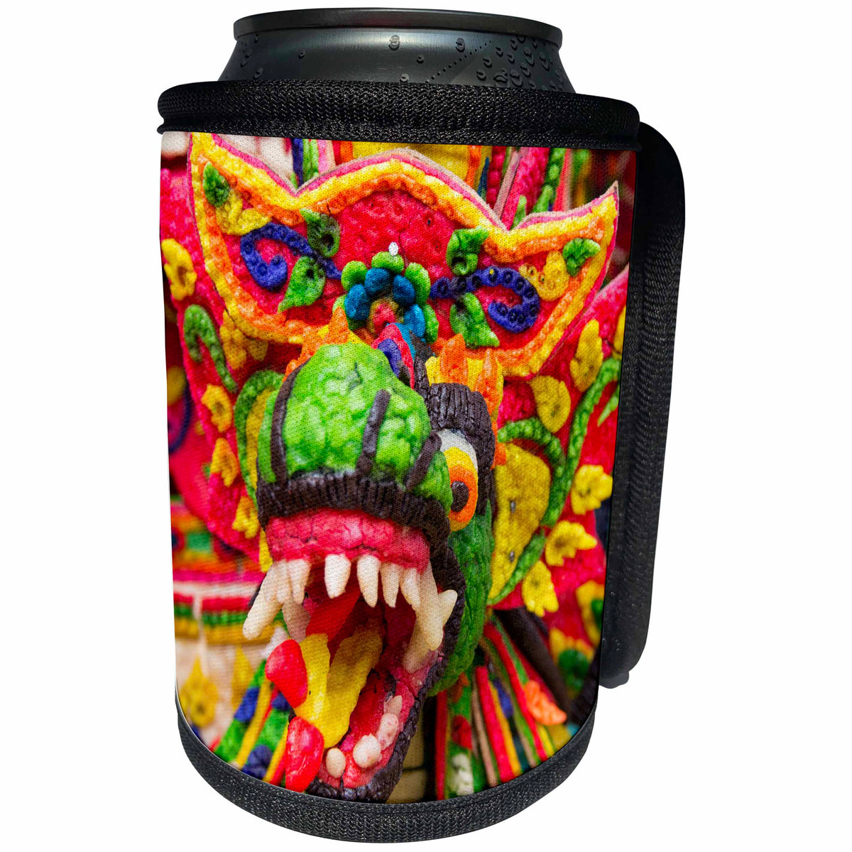 3dRose Danita Delimont - Festivals - Indonesia, Bali. Pura Penataran Sasih, Offerings of food. - Can Cooler Bottle Wrap (cc_276822)