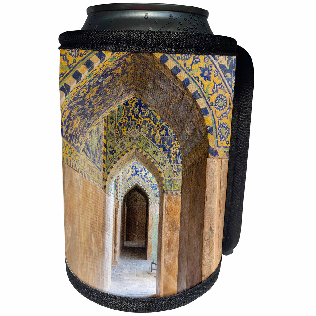 3dRose Danita Delimont - Architecture - Central Iran, Esfahan, Royal Mosque, Mosaic line a hallway. - Can Cooler Bottle Wrap (cc_276836)
